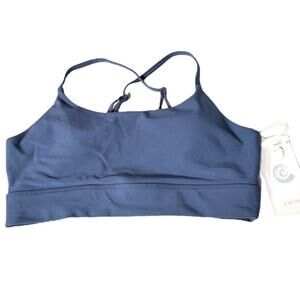Johnny Was Brand Calme Sports Bra Denim Blue Size Large